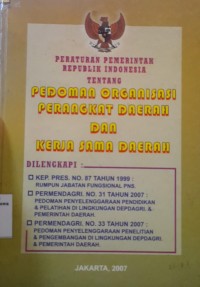 Image of Pedoman Organisasi Perangkat Daerah dan Kerja Sama Daerah